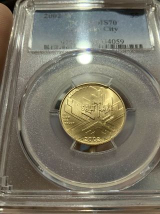 2002 - W $5 Salt Lake City Olympics Modern Commemorative Gold Coin Pcgs Ms70