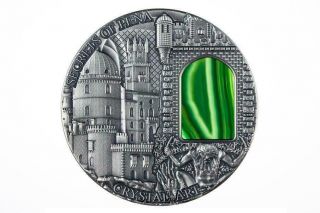 Niue 2014 $2 Crystal Art - Secrets Of Pena 2 Oz Silver Coin With Crystal Window