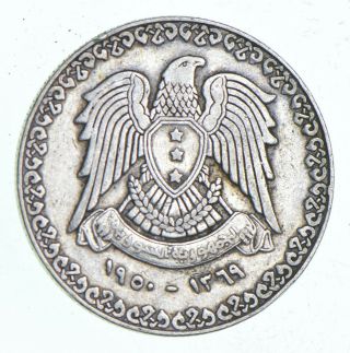 Silver - World Coin - 1950 Syria 1 Lira - 9.  7g - World Silver Coin 451