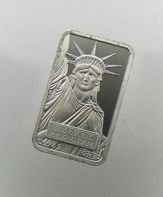 5 Gram Credit Suisse " Liberty " Platinum Bar 029469 Not