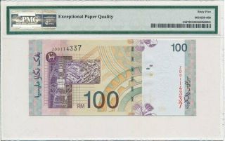 Bank Negara Malaysia 100 Ringgit ND (2001) Replacement/Star PMG 65EPQ 2
