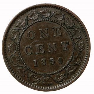 1859 Canada 1c Large One Cent Km 1 Queen Victoria British Coin