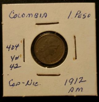 Coin Colombia 1 Peso 1912