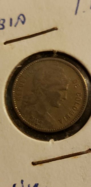 Coin Colombia 1 peso 1912 2