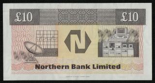 NORTHERN IRELAND (P194a) 10 Pounds 1989 XF,  NORTHERN BANK LIMITED 2