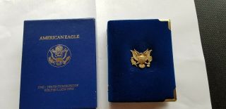 1990 - P $5 1/10 Oz.  Proof American Gold Eagle W/ogp &.  " Roman Numerals "