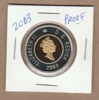 2003 $2 Canadian Coin From Proof Set Sterling Silver