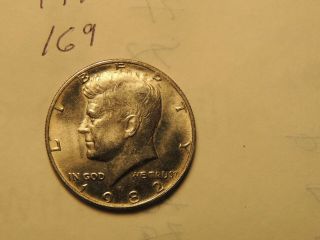 Error Coin,  Kennedy Half Dollar,  1982 D,  No Fg,  169