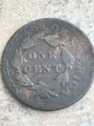 1827 Large Cent With Offset When Stamped