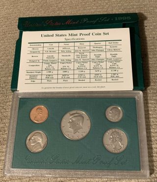 1995 S United States Proof Set In Green Box