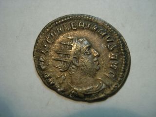 Ancient Rome Silver Antoninus Valerian Obv.  Radiate Bust R.  Victory