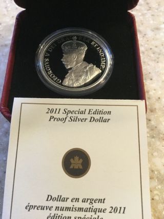 2011 Proof Silver Dollar 100th Anniversary Of Canada’s 1911 Silver Dollar