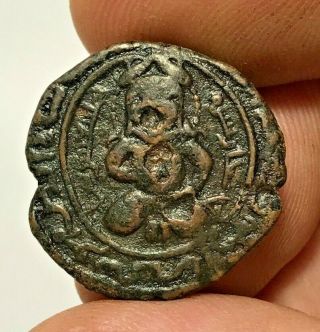 Ancient Greek Islamic Bronze Coin Tetradrachm Uncertain 7.  7gr 24.  4mm