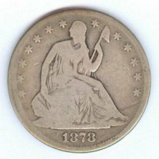 1878 - P U.  S.  Seated Liberty Half Dollar – Silver – Good