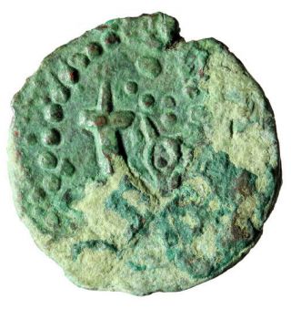Certified Herod I The Great Prutah Coin  Anchor & Double Cornucopia " Jerusalem