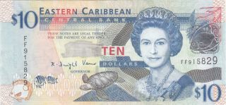 10 Dollars Extra Fine Banknote From Eastern Caribbean Pick - ?