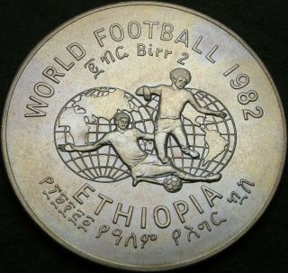 Ethiopia 2 Birr 1974 (1982) - 1982 World Cup - Aunc - 2134 ¤