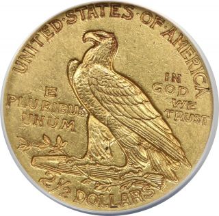1914 $2.  5 ANACS AU 50 (Better Date) Indian Head Gold Quarter Eagle 4