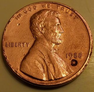 1988 D Lincoln Cent Error