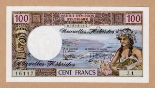 Hebrides - 100 & 1000 Francs (p - 18c & 20c) - Unc - Cv:$320