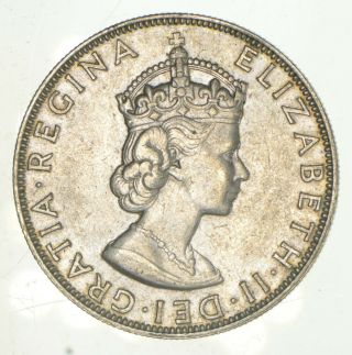 Silver - World Coin - 1964 Bermuda 1 Crown - World Silver Coin - 22.  6g 881
