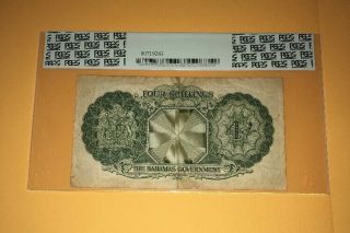 PCGS Currency Graded The Bahamas Government 4 Shillings Banknote Nd (1953) P13c 6