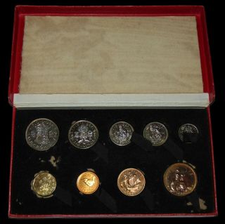 Great Britain 9 Coin Proof Set 1950 Nicer Than Most