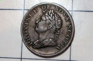 Province Of Nova Scotia Canada 1832 Half Penny Token Coin Canadian Thistle Cent