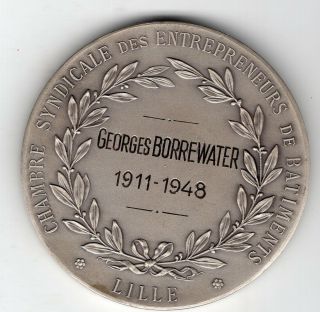 1895 French Medal for Trade Union Chamber of Building Contractors,  Lille 2