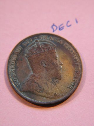 25,  Newfoundland 1909,  Canadian Large Cent Coin