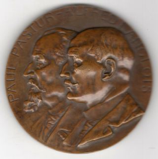 1911 Belgian Medal To Honor P.  Pastur & Alfred Langlois,  Engraved By P.  Dubois