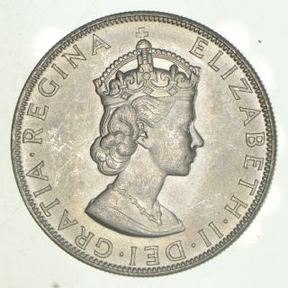 Silver - World Coin - 1964 Bermuda 1 Crown - World Silver Coin - 22.  5g 903