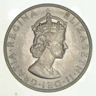 Silver - World Coin - 1964 Bermuda 1 Crown - World Silver Coin - 22.  5g 904