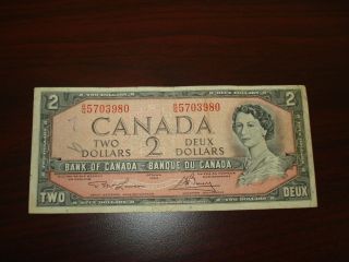 1954 - Canada $2 Bank Note - Canadian Two Dollar Bill - Rg5703980