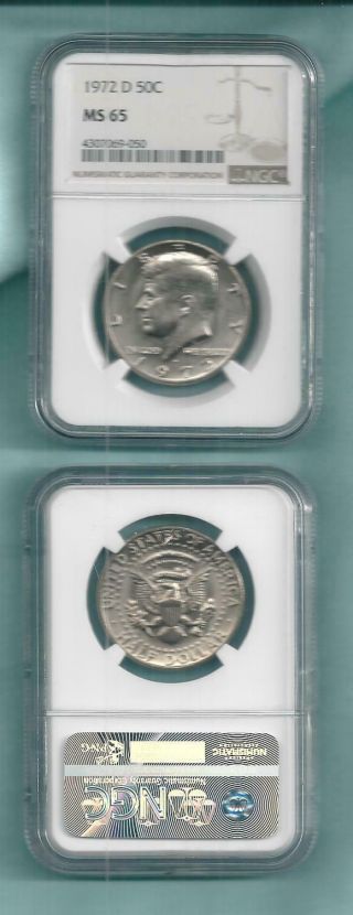 1972 D Kennedy Half Dollar Ngc Ms 65