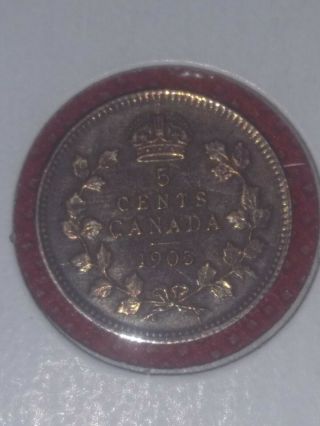 Canada 5 Cents 1905 Wide Date Variety Ef Details