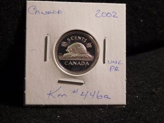 Canada : 2002 5 Cent Coin Proof Hc Silver (unc) (217) Km 446a