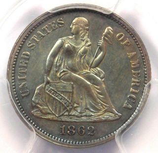 1862 Proof Seated Liberty Dime 10c Coin - Pcgs Proof Au Details (pf/pr)