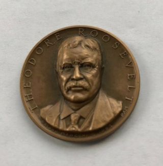 Theodore Roosevelt Presidential Solid Bronze Art Medal Medallic Art Co Coin A38