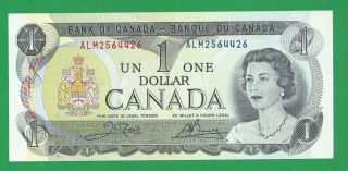 Canada 1973 $1 Alm Cro - Bou Short Run 46b Unc,