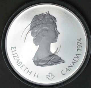 Canada 1974 5 Dollars Proof Silver Coin - Montreal Olympics Canoe 4