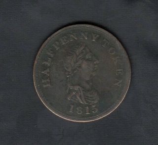 1815 Nova Scotia Half Penny Token Ns - 14a