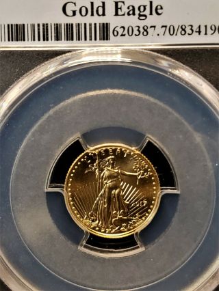 2017 AMERICAN GOLD EAGLE $5 1/10 OZ - FIRST DAY OF ISSUE FDOI PCGS MS 70 4