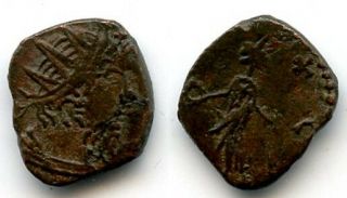 Barbarous Ae11 Radiate,  Pax Type,  Tetricus I,  Minted Ca.  270 - 280 Ad,  Roman Gaul