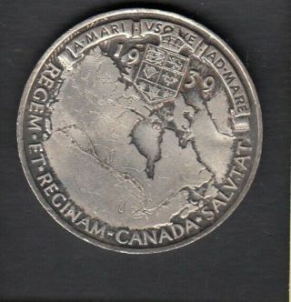 1939 Canada Royal Visit Official Silver Medal