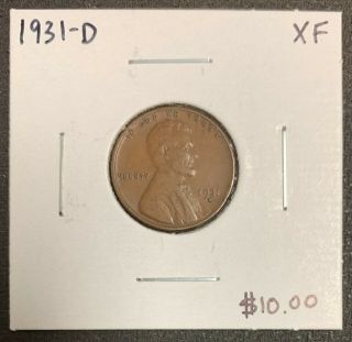 1931 - D U.  S.  Lincoln Wheat Penny Cent Xf C2599