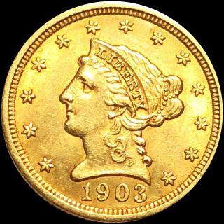 1903 $2.  50 " Quarter Eagle " Looks Uncirculated High End Gold Coin Ms Nr