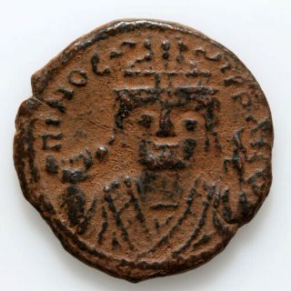 Byzantine Coin Ae Half Follis Tiberius Ii Constantine 578 - 582 Antioch Year 5
