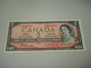 1954 - Canada $2 Bill - Canadian Two Dollar Note - Su4544063