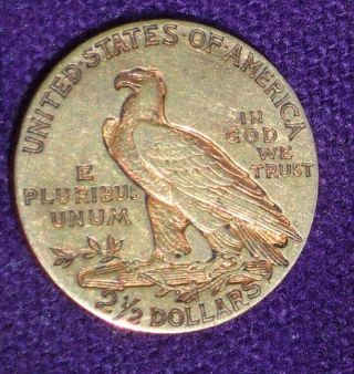 1914 Gold Quarter Eagle 2 1/2 Dollar Indian Head United States Coin 2